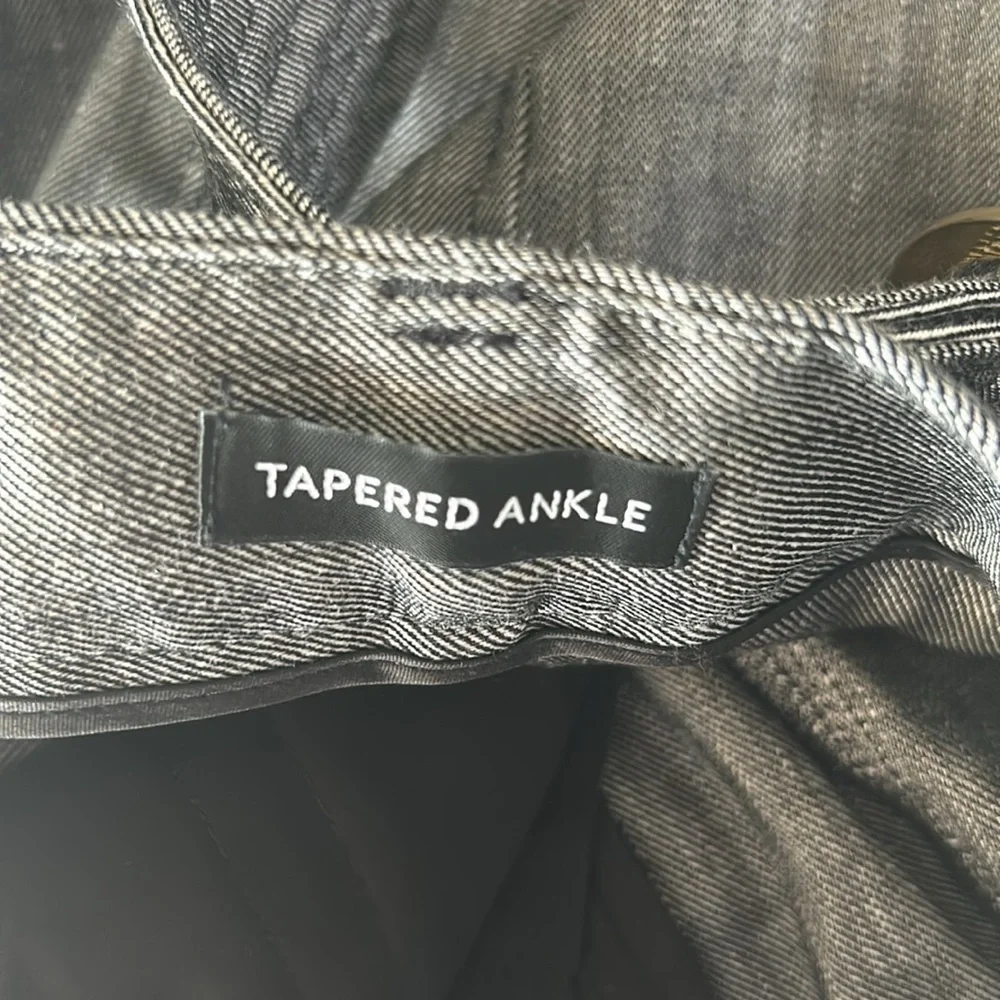 WHBM linen blend tapered ankle pants size 4 gray